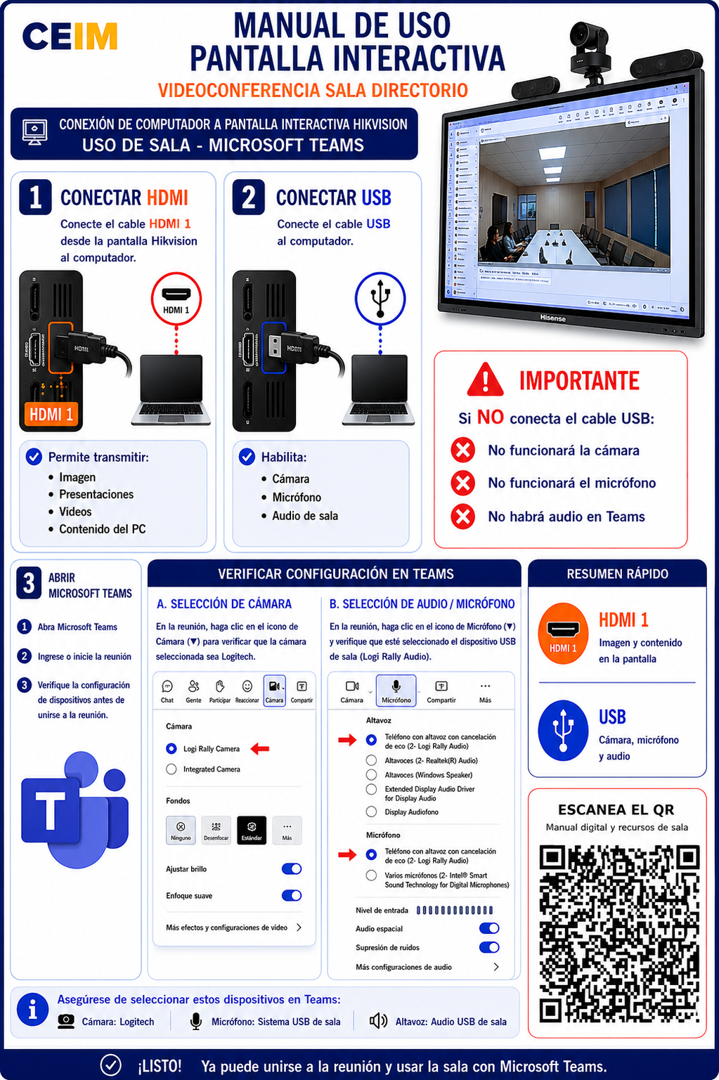 Manual de uso de pantallas interactivas